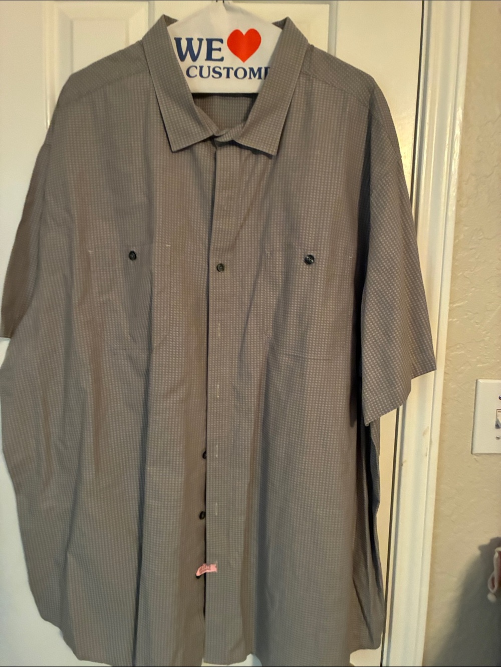 Men's Casual Short-Sleeve Button-Down Shirt — Gray